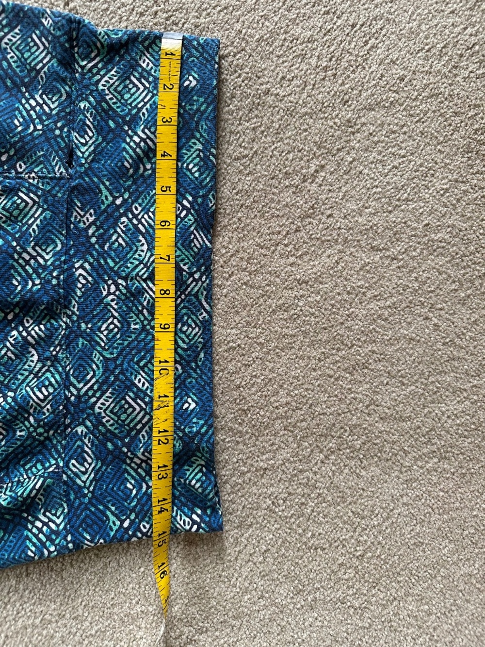 Royal Robbins Blue Geometric Print A-Line Skirt Small Zip Pocket - Picture 4 of 8